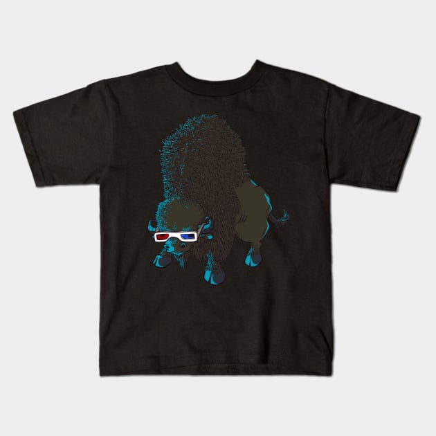 Bison Kids T-Shirt by vo_maria